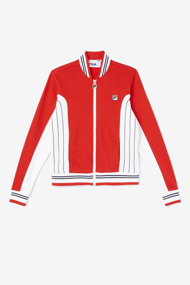 Fila Jacket Settanta Ii Womens Red/White - India XZU-945782